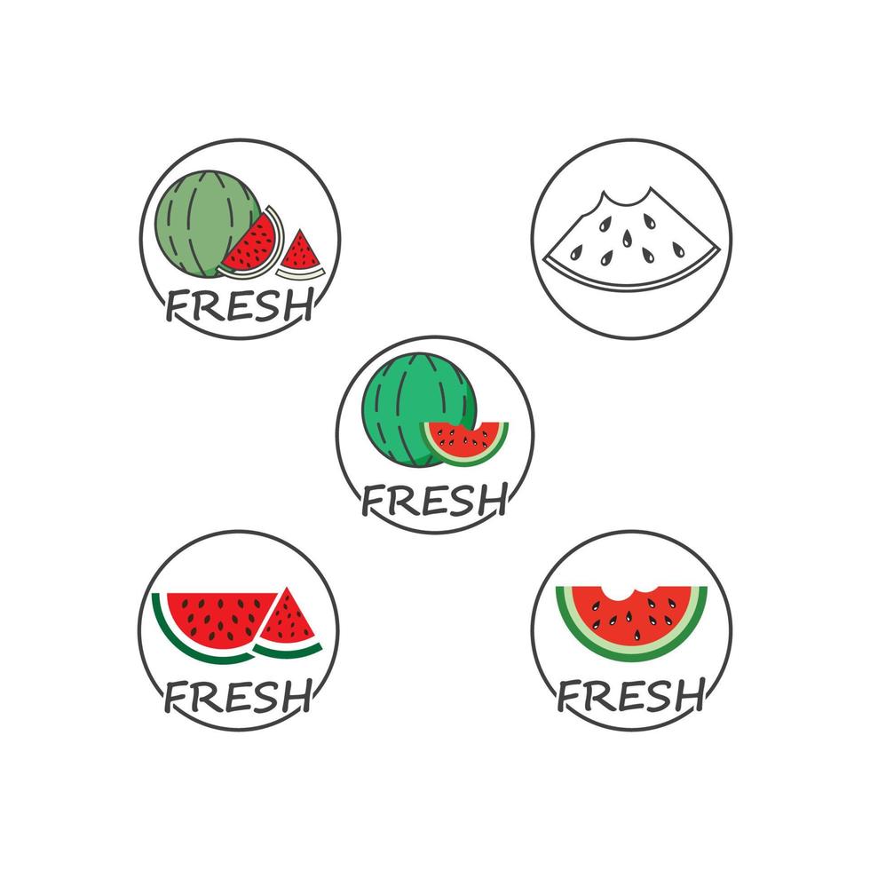 slice watermelon icon vector