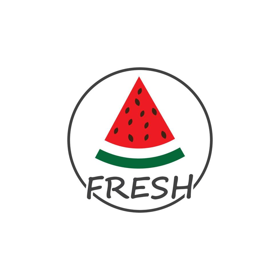 slice watermelon icon vector