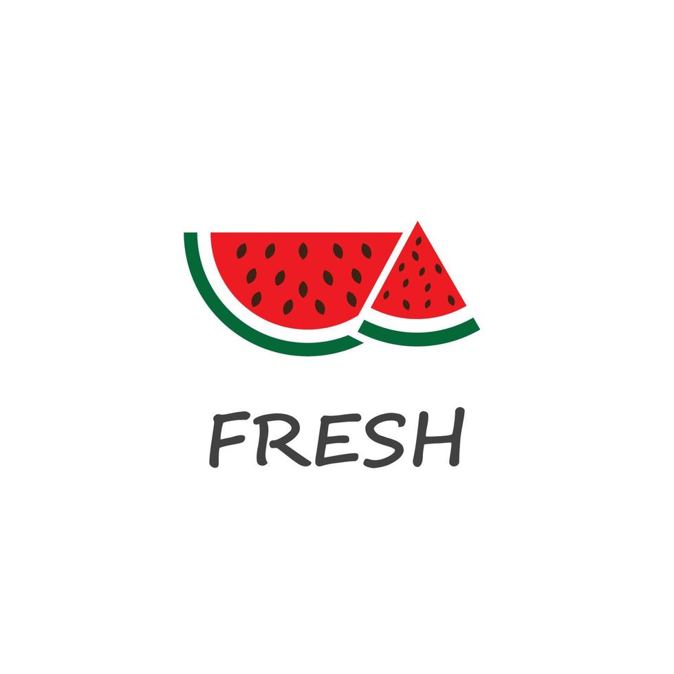 slice watermelon icon vector