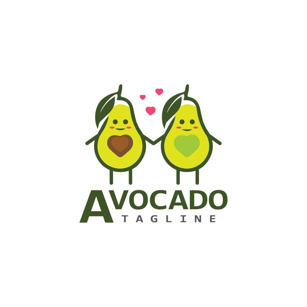 Avocado vector icon illustration design