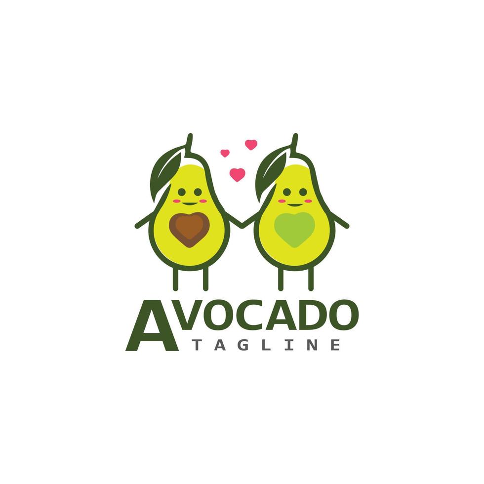 diseño de ilustración de icono de vector de aguacate