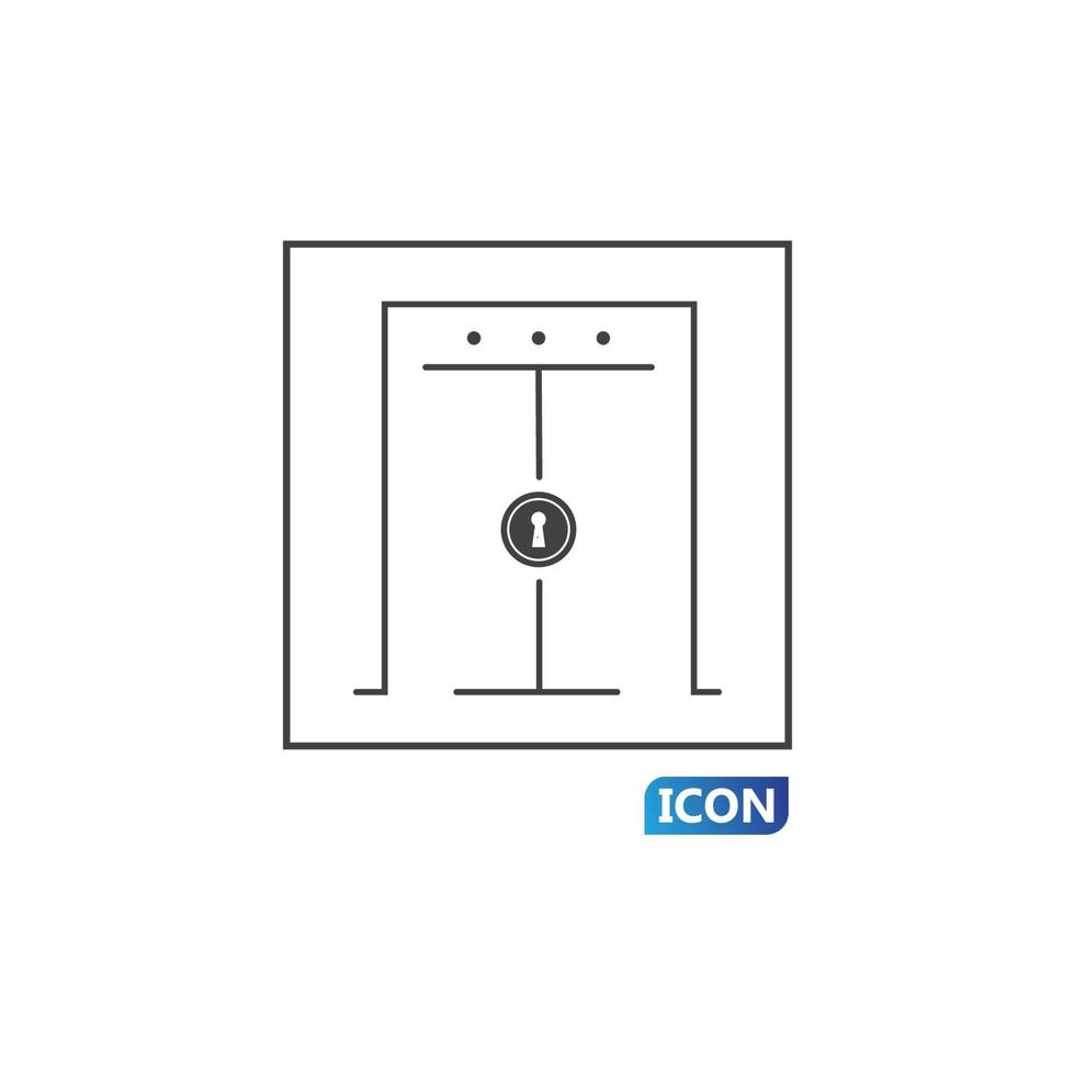 Door icon vector illustration