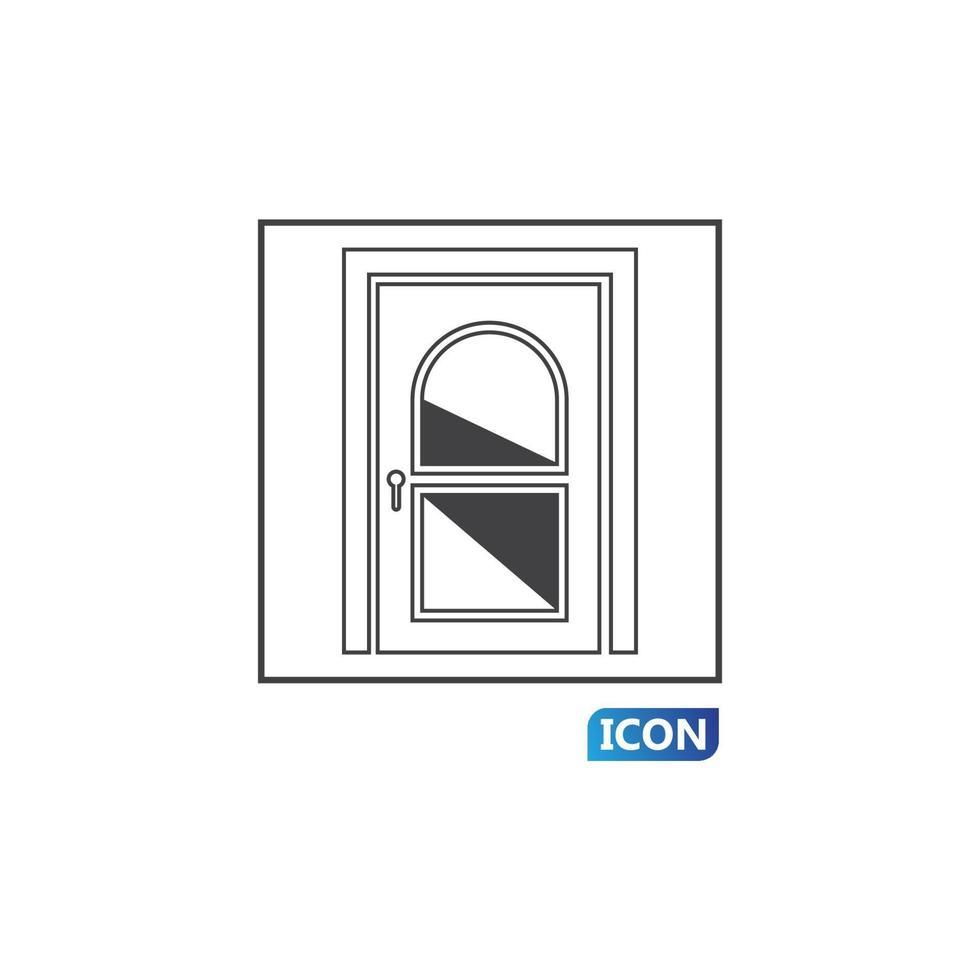 ilustración de vector de icono de puerta