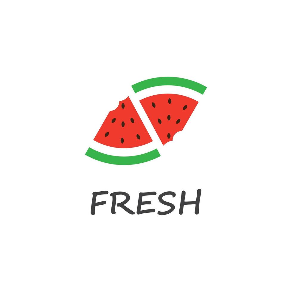 slice watermelon icon vector