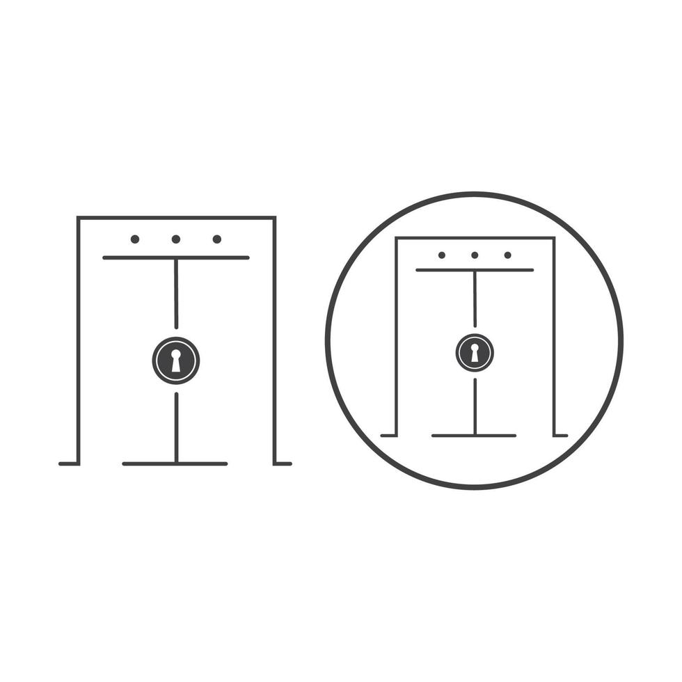 ilustración de vector de icono de puerta