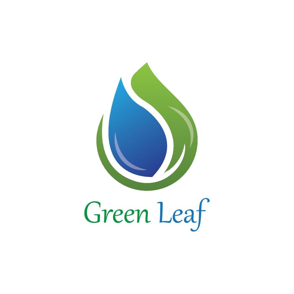 Logos of green Tree leaf ecology vector