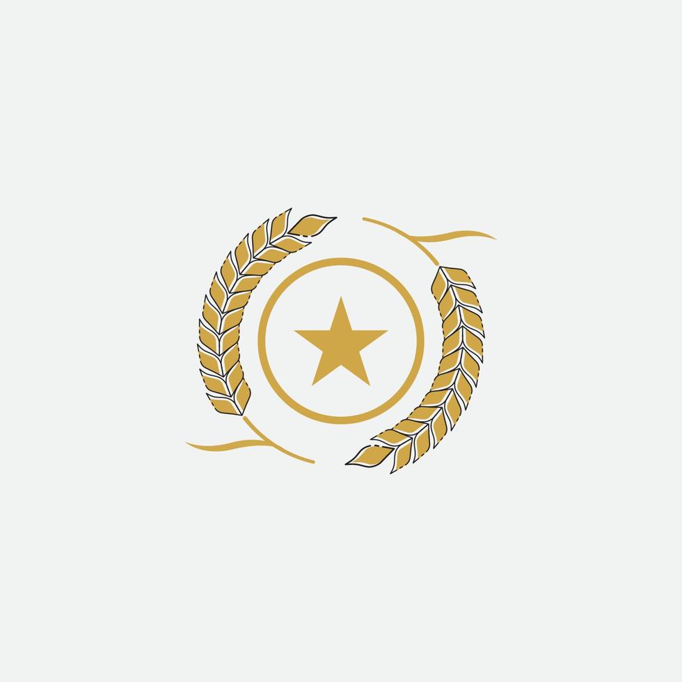 Agriculture wheat  logo vector