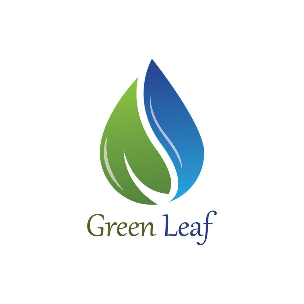 Logos of green Tree leaf ecology vector