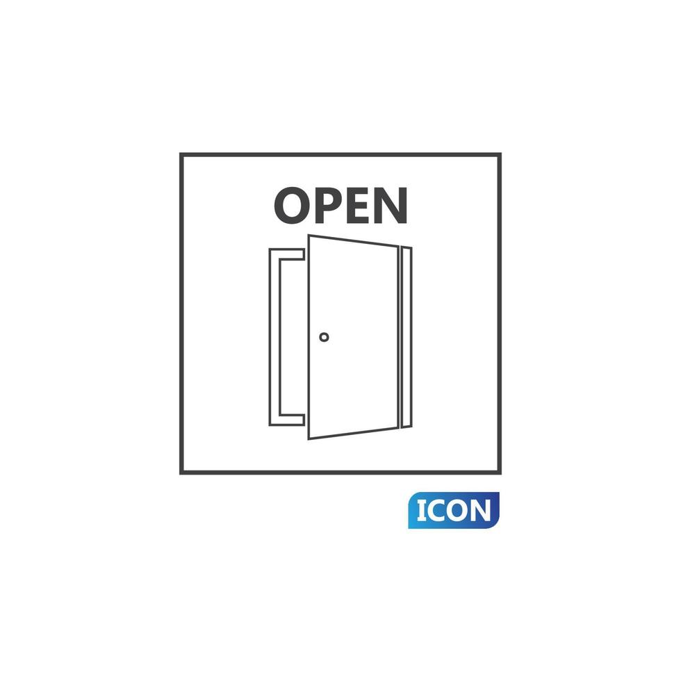 ilustración de vector de icono de puerta