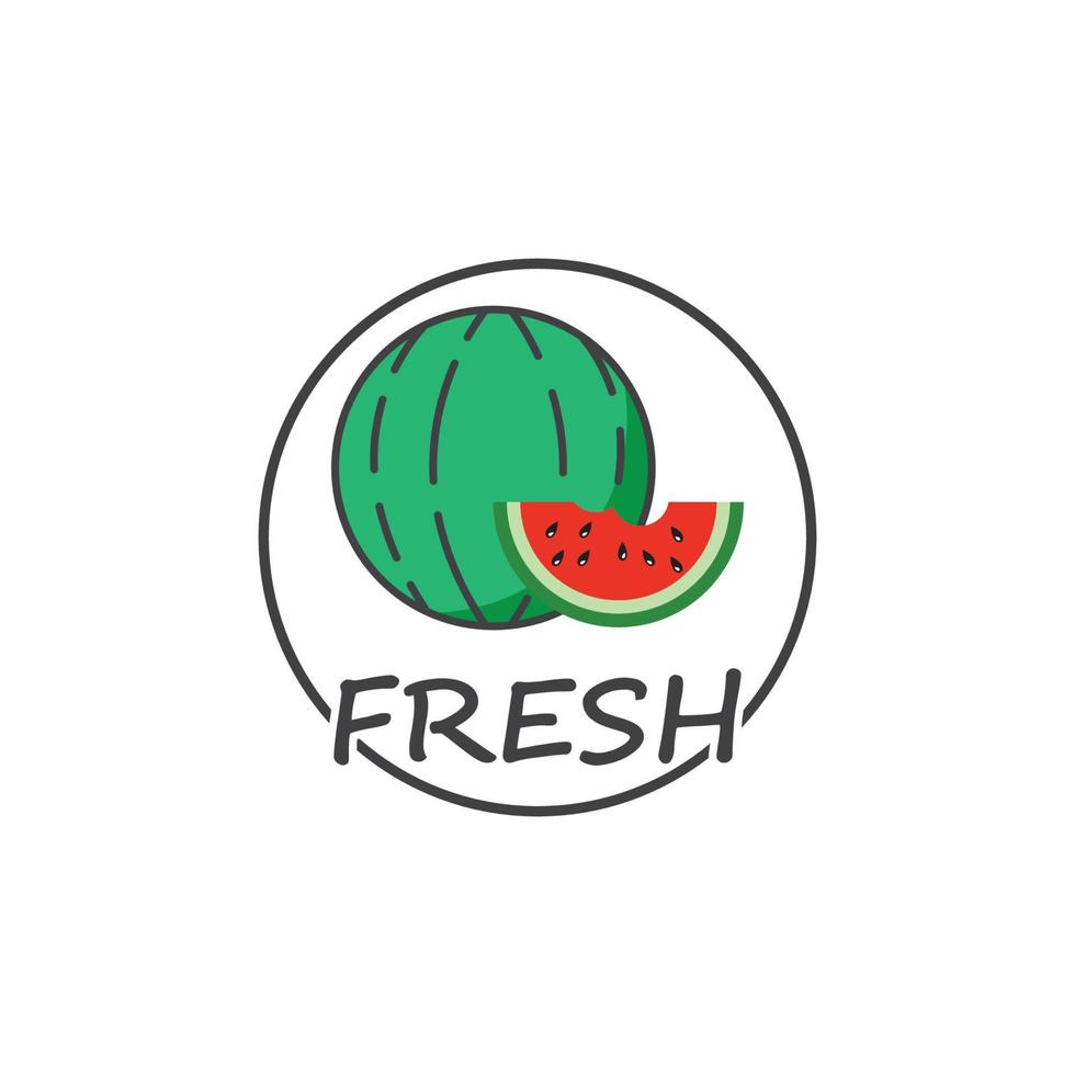 slice watermelon icon vector