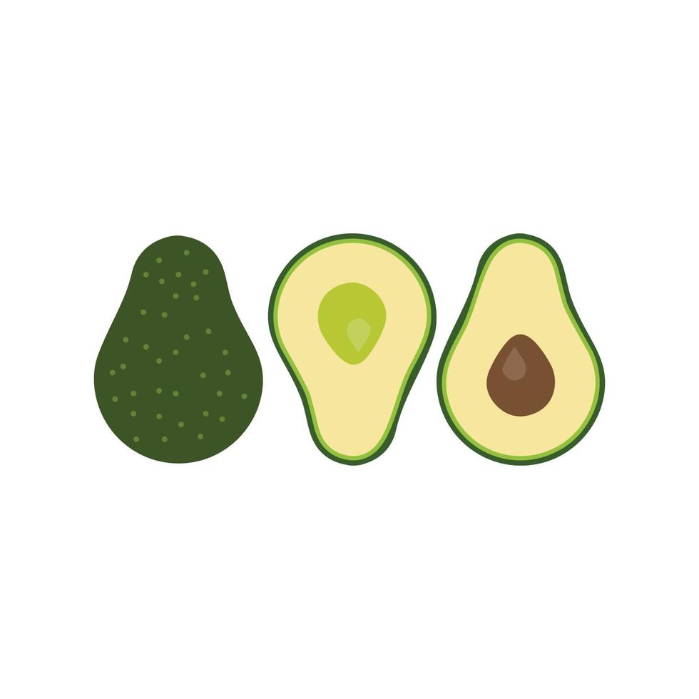 diseño de ilustración de icono de vector de aguacate