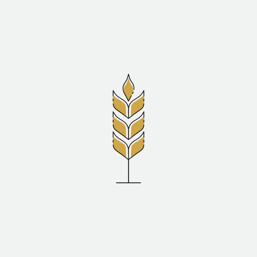 Agriculture wheat  logo vector