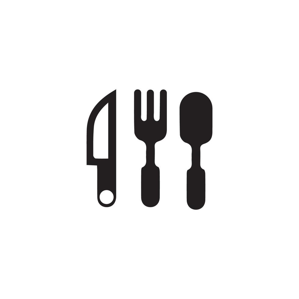 diseño de icono de tenedor, cuchillo y cuchara vector