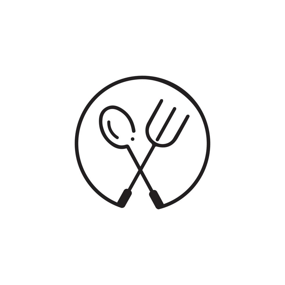 Fork, knife and spoon icon design vector