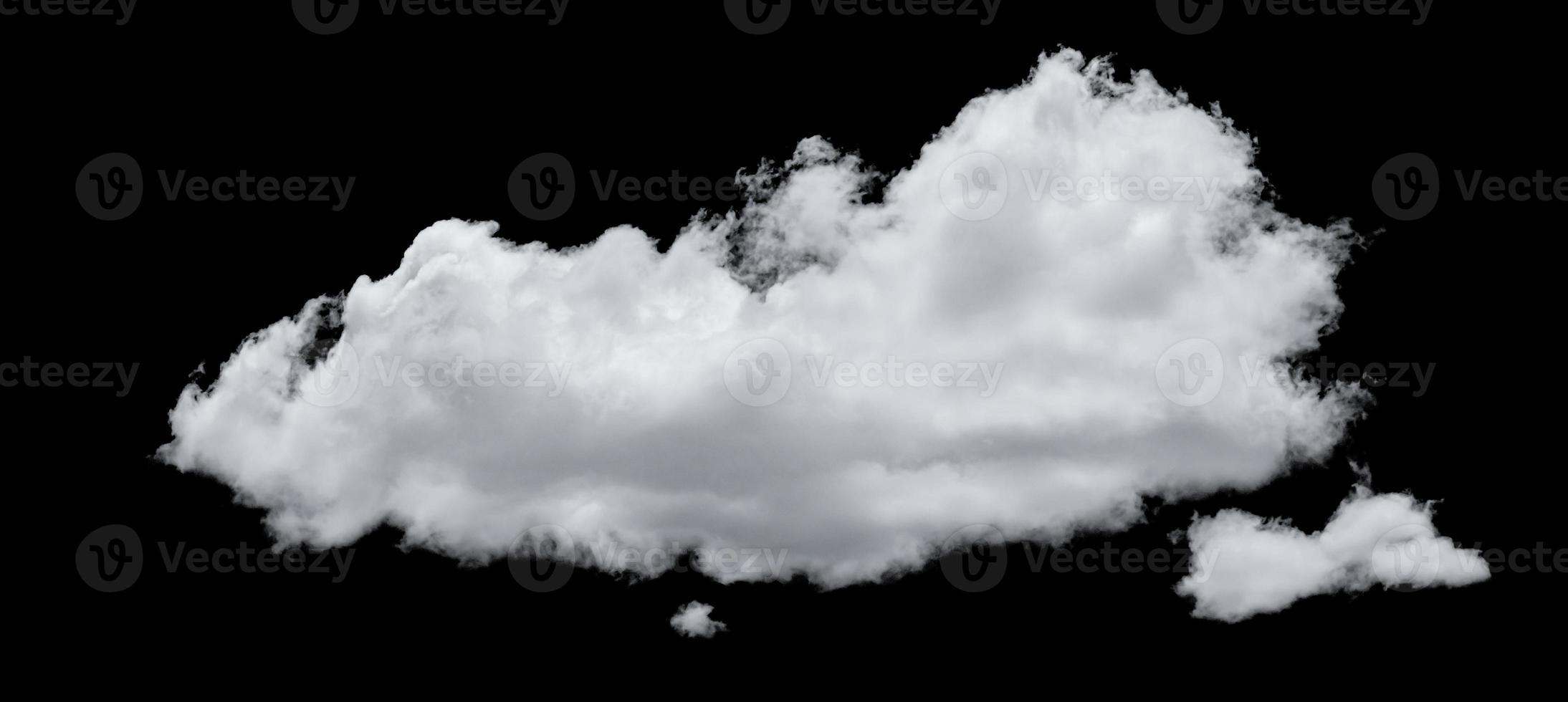 White cloud isolated on black background, Fluffy texture , Abstract smoke photo