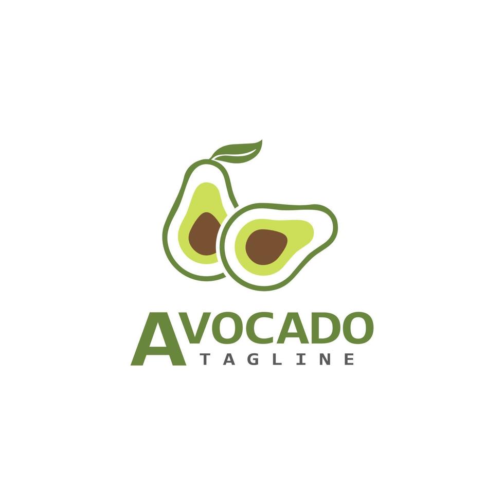 diseño de ilustración de icono de vector de aguacate