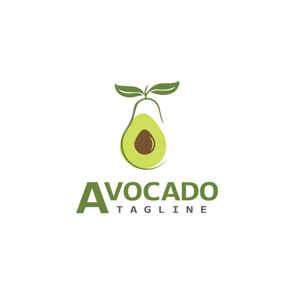 diseño de ilustración de icono de vector de aguacate