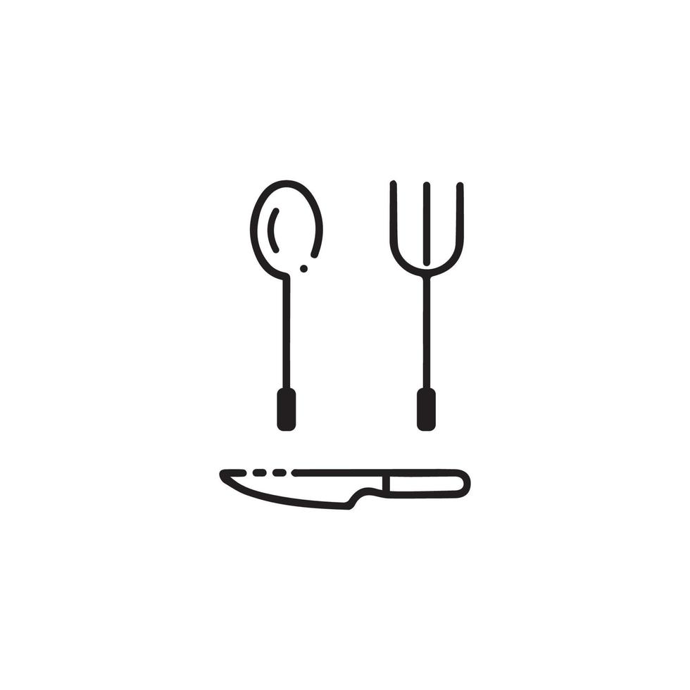 Fork, knife and spoon icon design vector