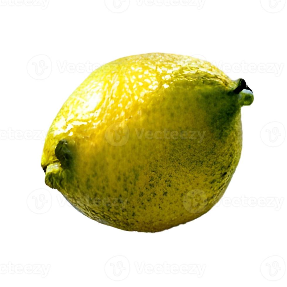 lemon fruit and half cut lemon isolated on white background Clipping Path photo