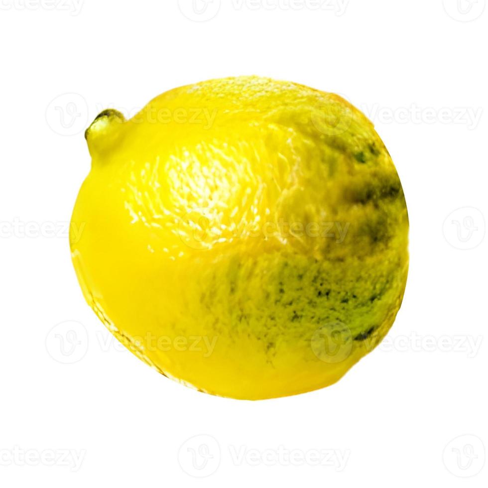 lemon fruit and half cut lemon isolated on white background Clipping Path photo