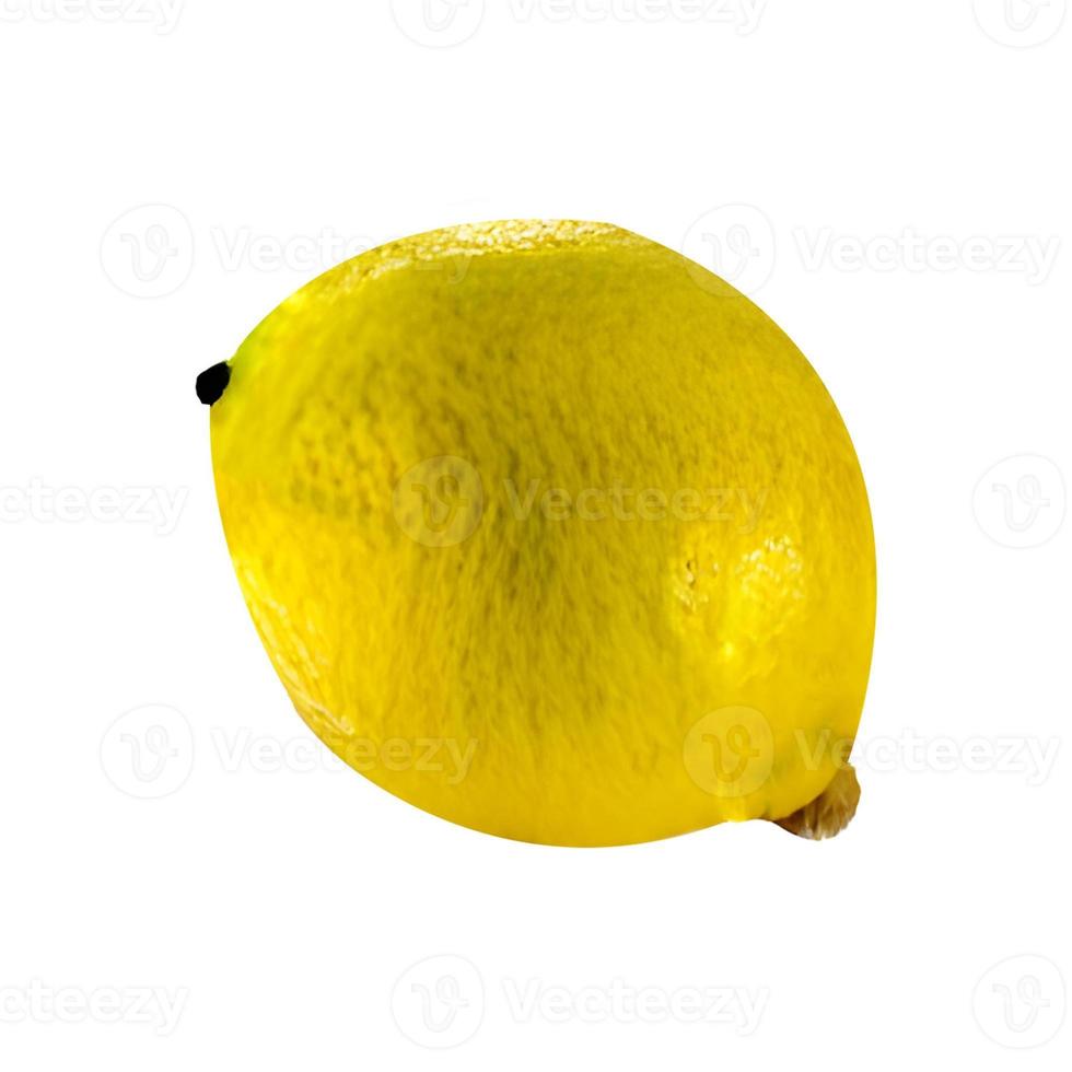 lemon fruit and half cut lemon isolated on white background Clipping Path photo