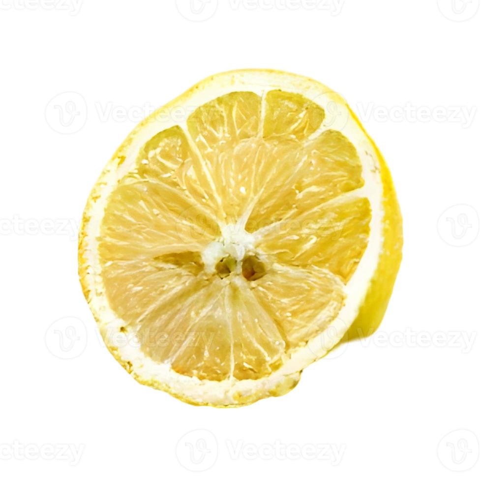 lemon fruit and half cut lemon isolated on white background Clipping Path photo
