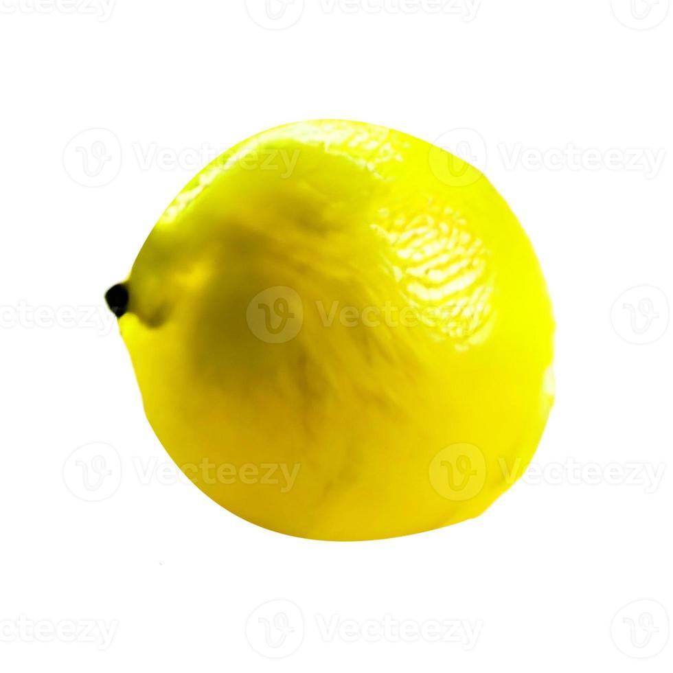 lemon fruit and half cut lemon isolated on white background Clipping Path photo