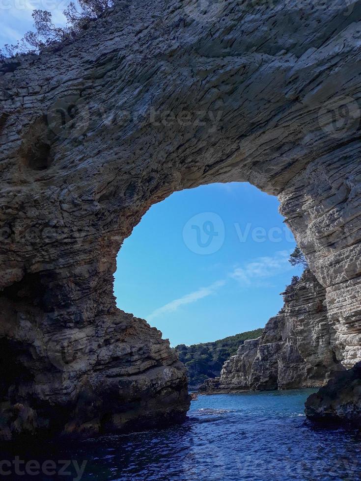 Sea caves in Vieste photo