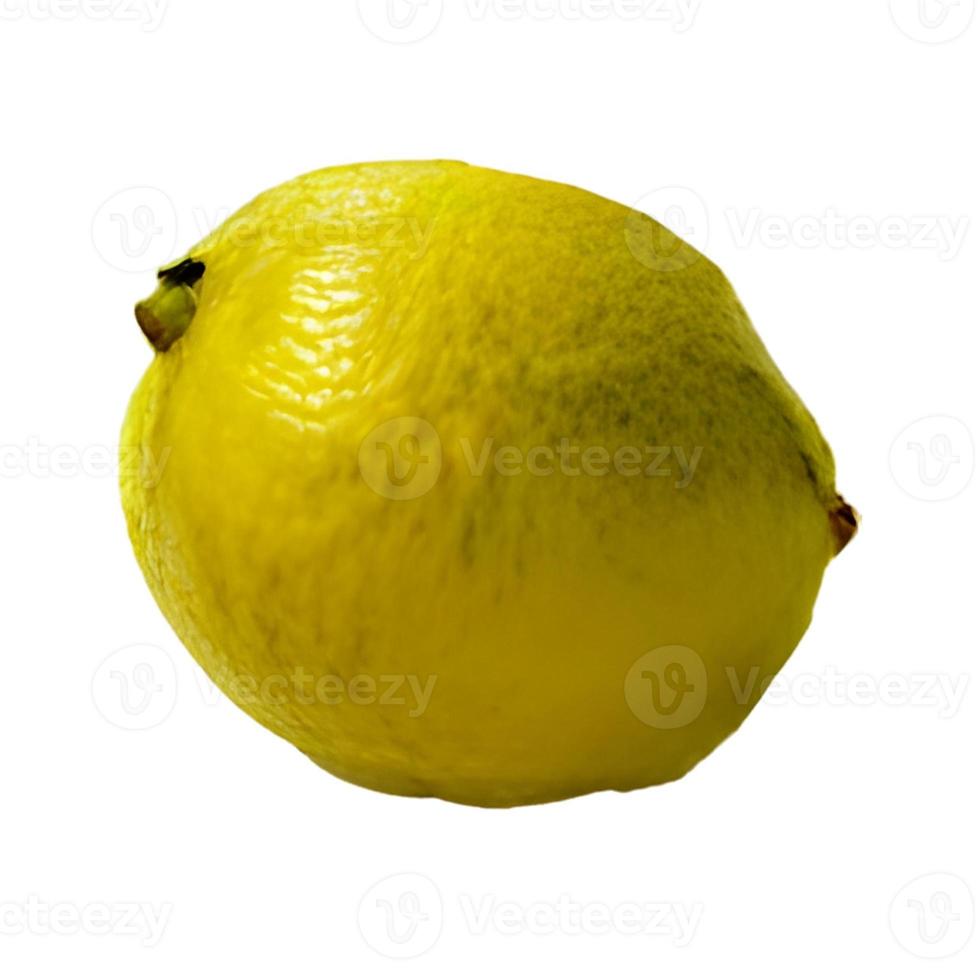 lemon fruit and half cut lemon isolated on white background Clipping Path photo