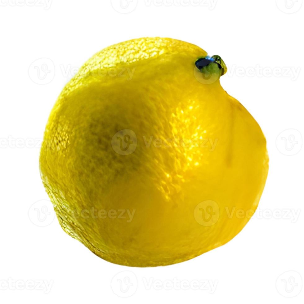 lemon fruit and half cut lemon isolated on white background Clipping Path photo