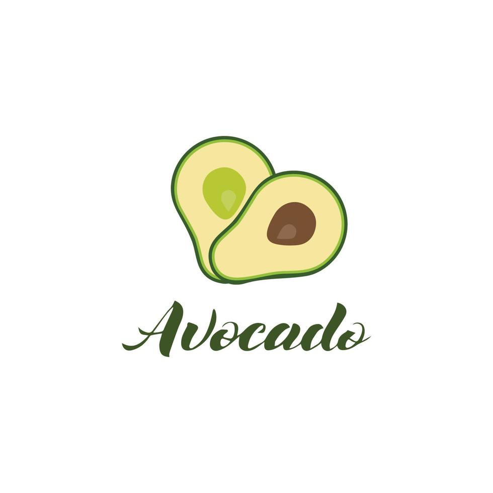 diseño de ilustración de icono de vector de aguacate