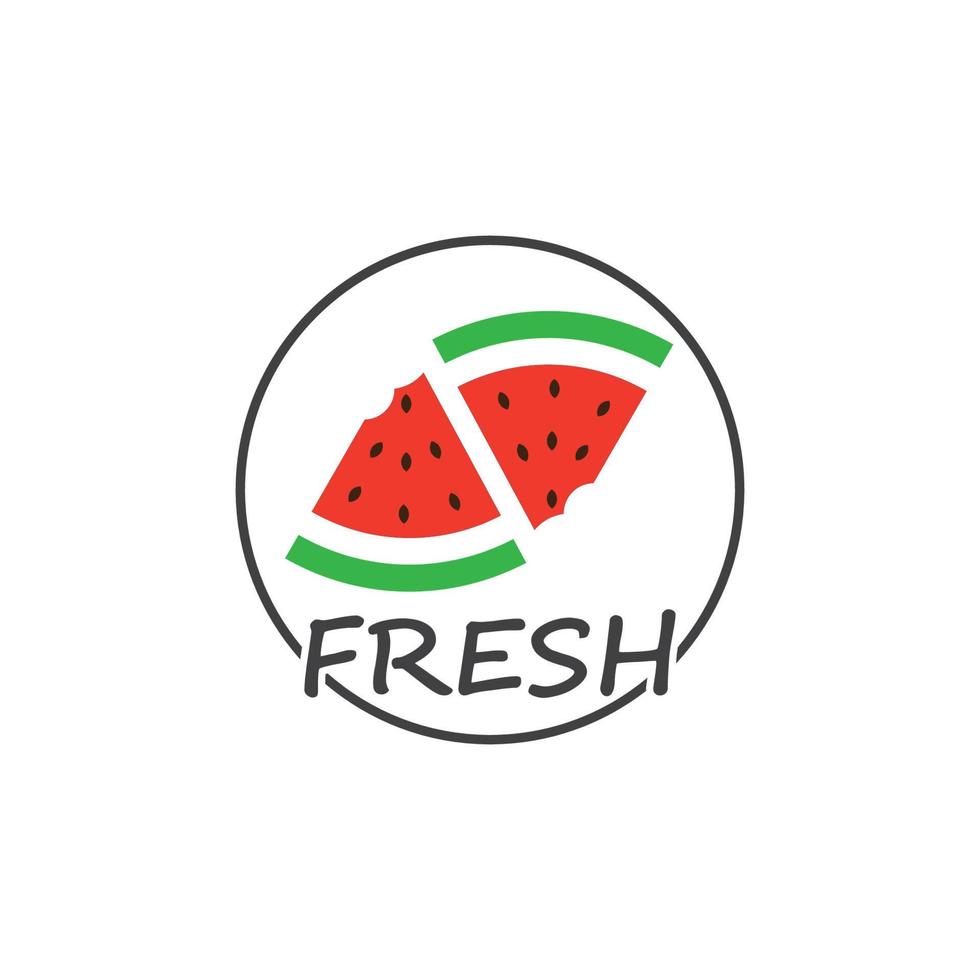 slice watermelon icon vector