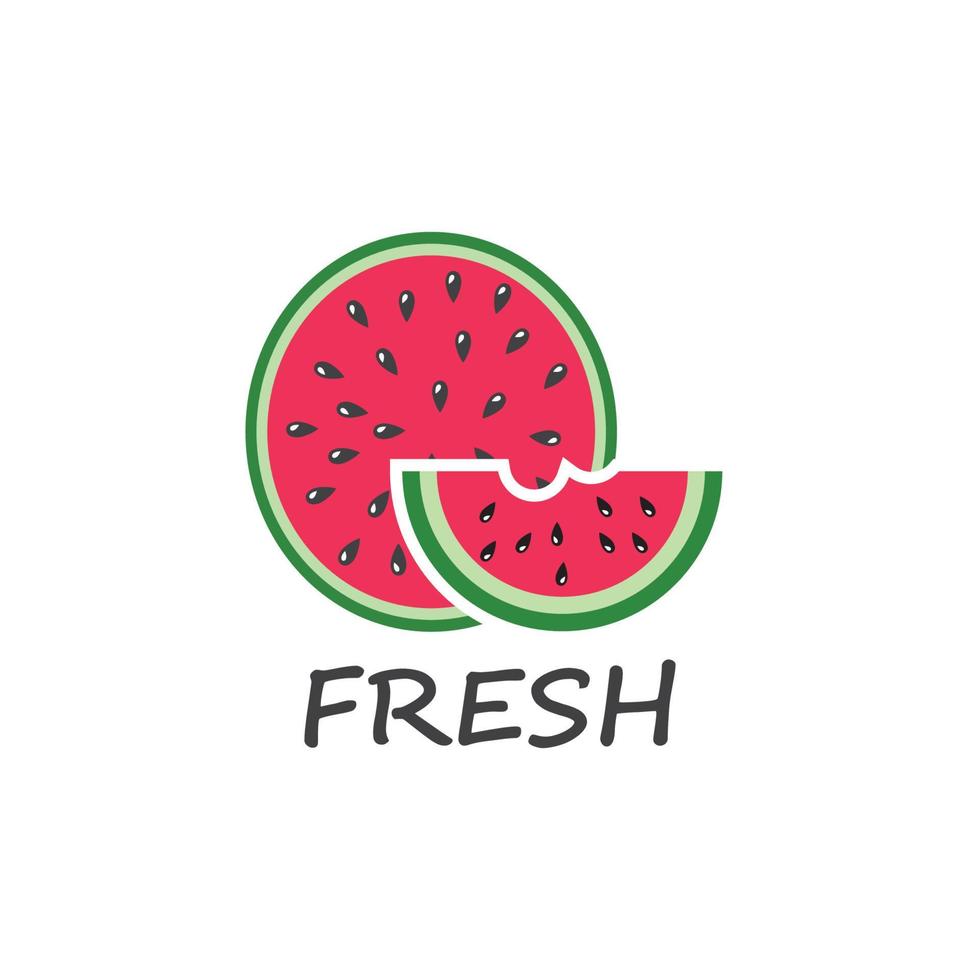 slice watermelon icon vector