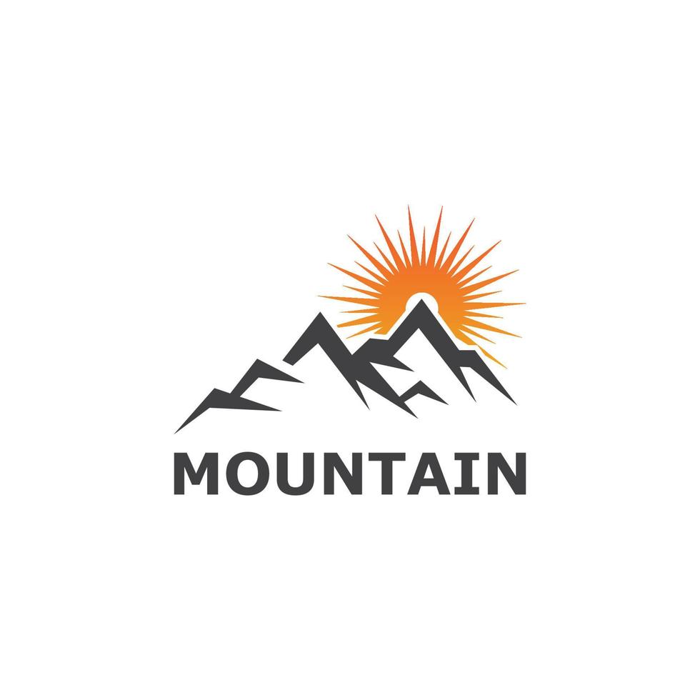 logotipo de icono de montaña vector