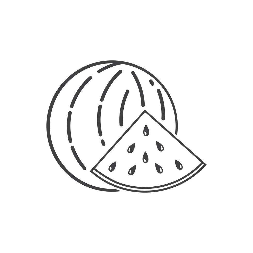 slice watermelon icon vector