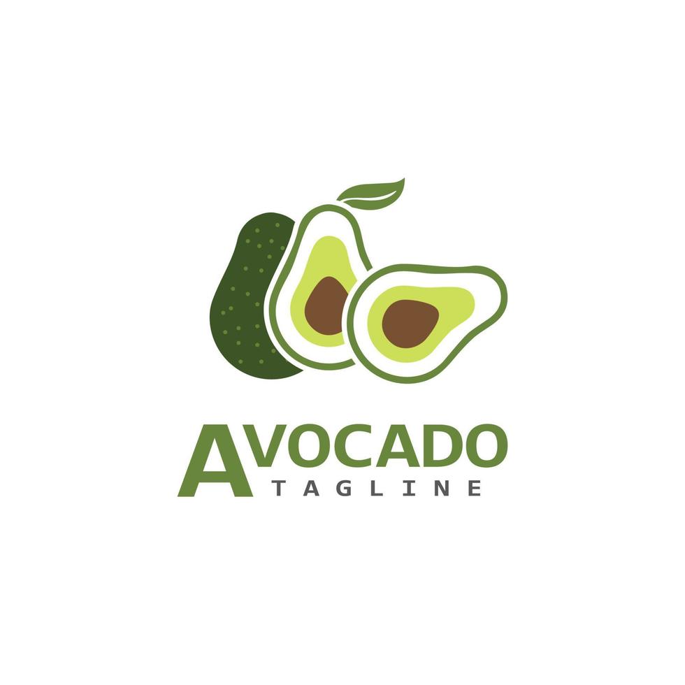 diseño de ilustración de icono de vector de aguacate