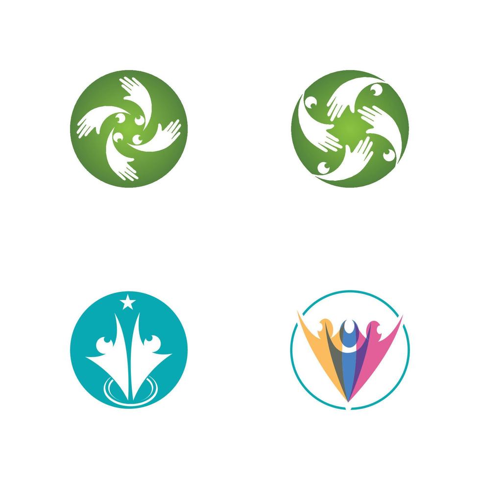 Adoption and community care Logo template vector
