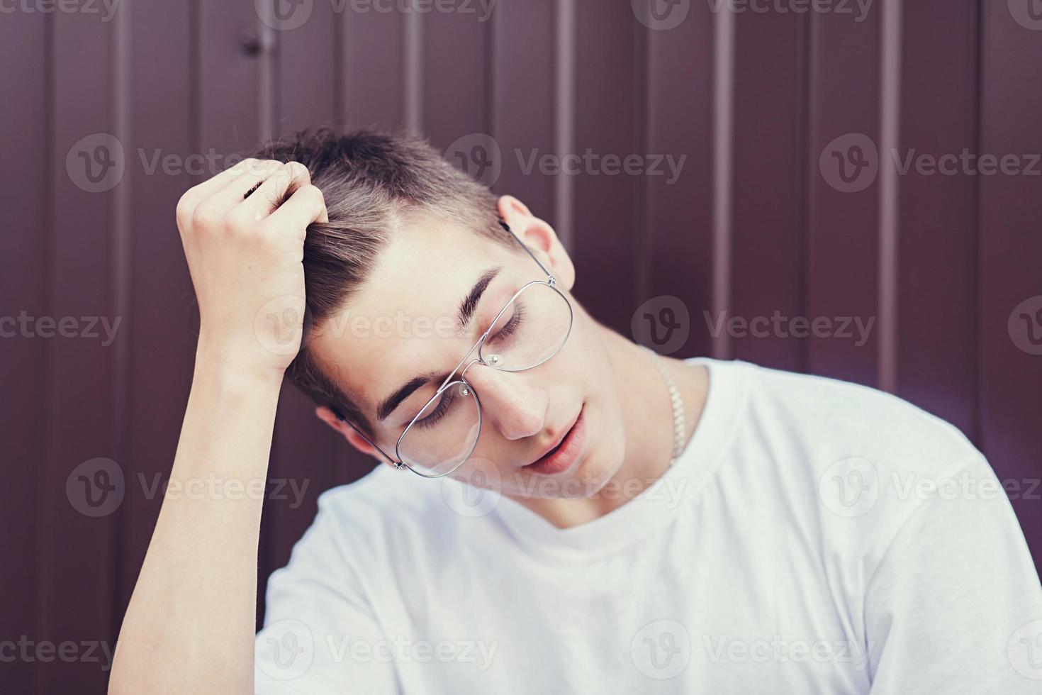 Portrait of smiling young man photo