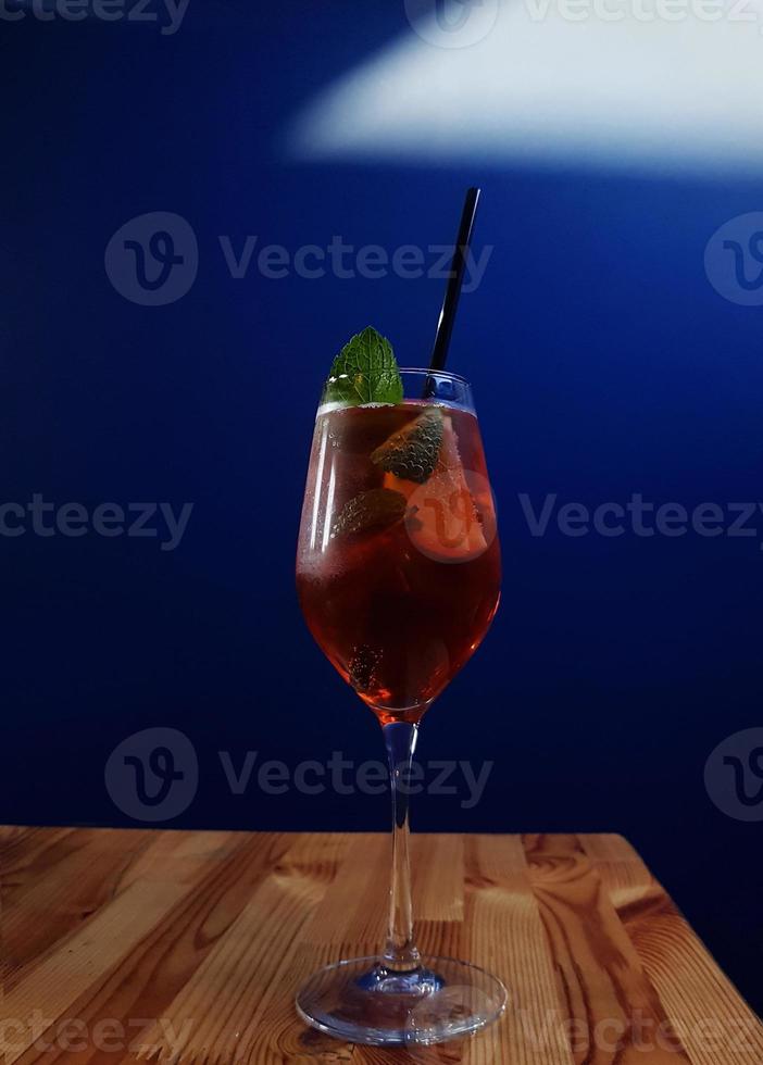 Aperol spritz in a glass with ice photo