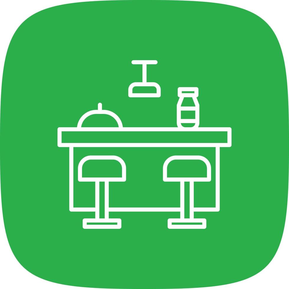 Bar Counter Line Round Corner vector