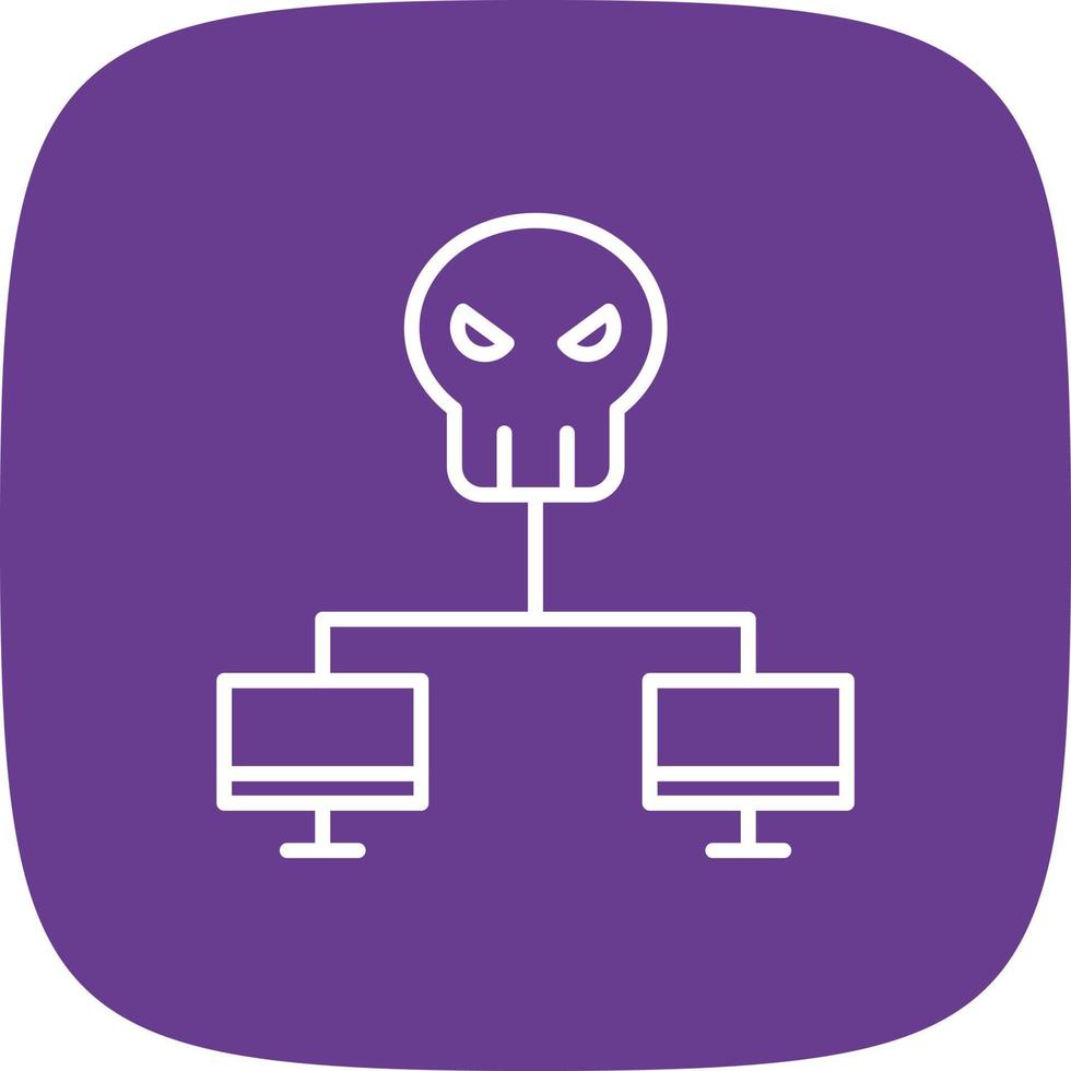 Network Hack Line Round Corner vector