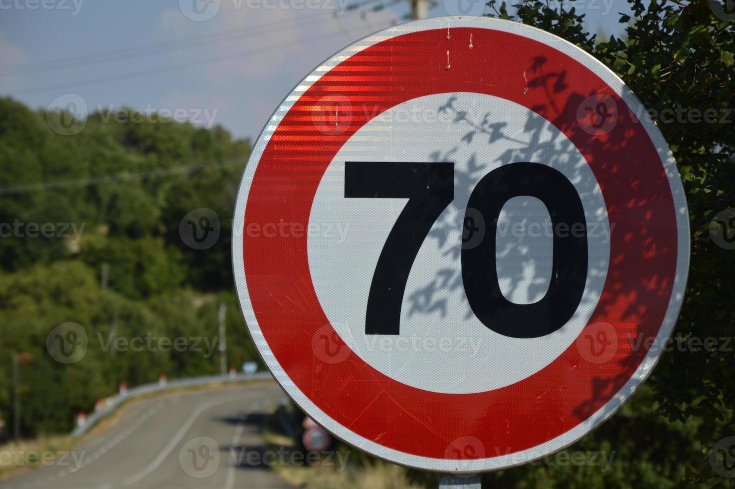 Speed limit sign photo