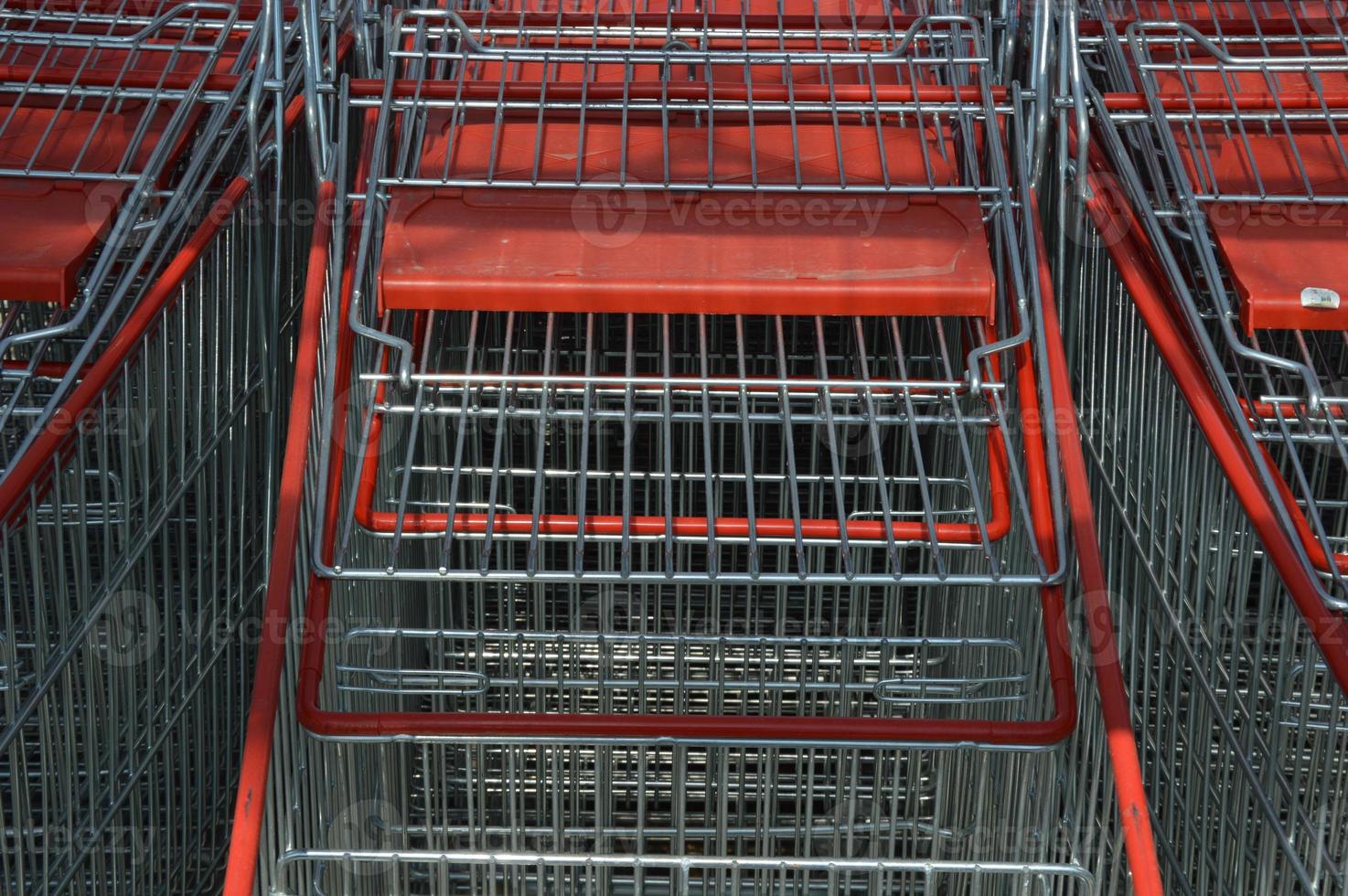 Closeup on Shopping carts photo