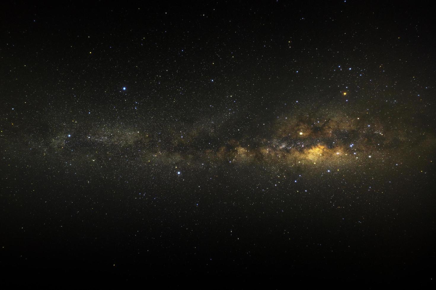 Clearly milky way galaxy with stars and space dust in the universe photo