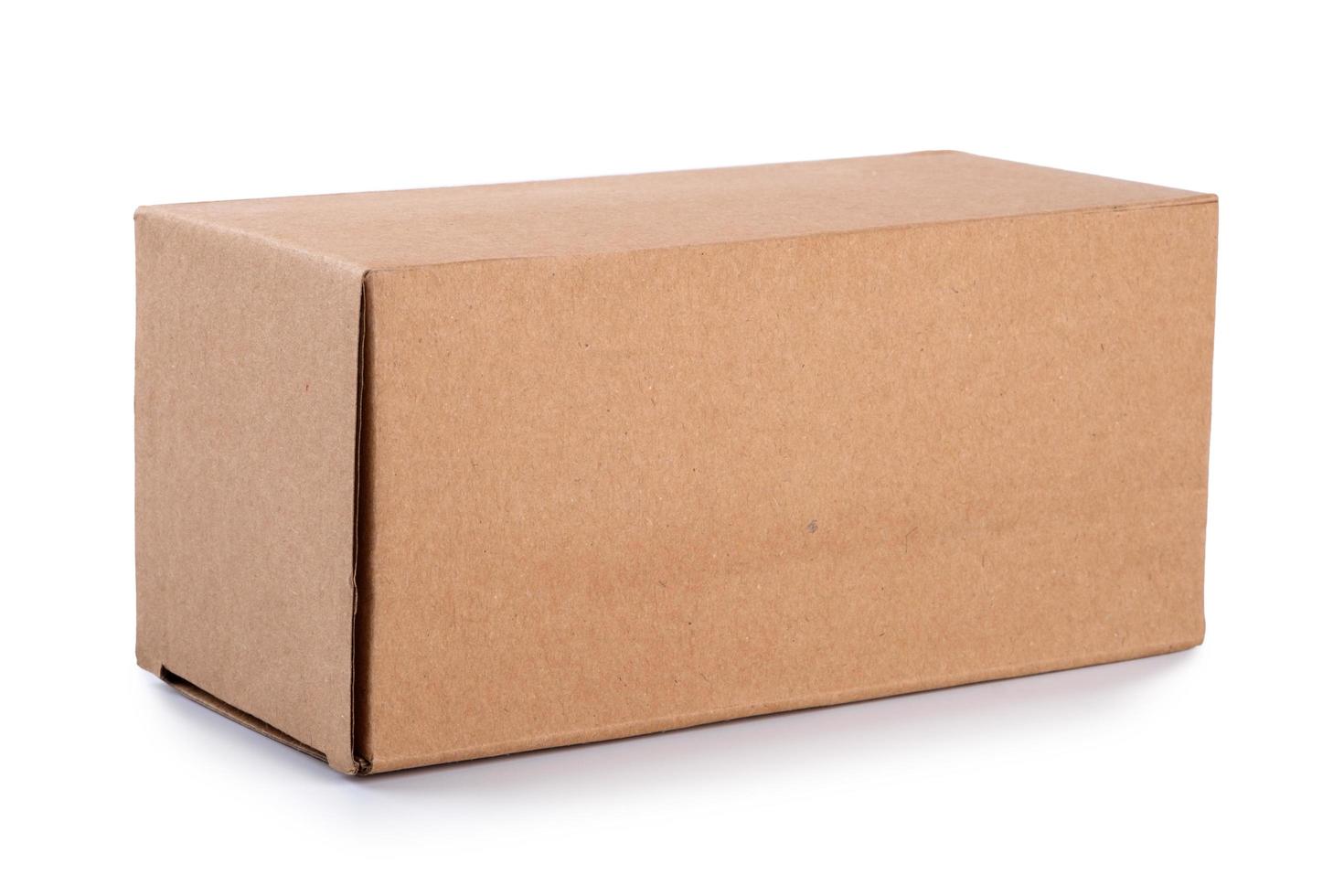 Cardboard box isolated on a white background photo