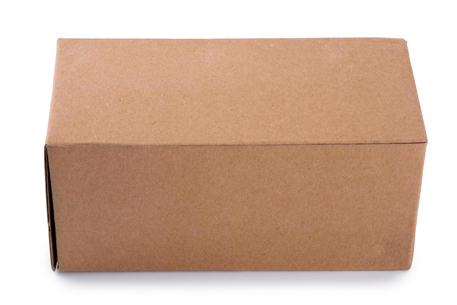 Cardboard box isolated on a white background photo