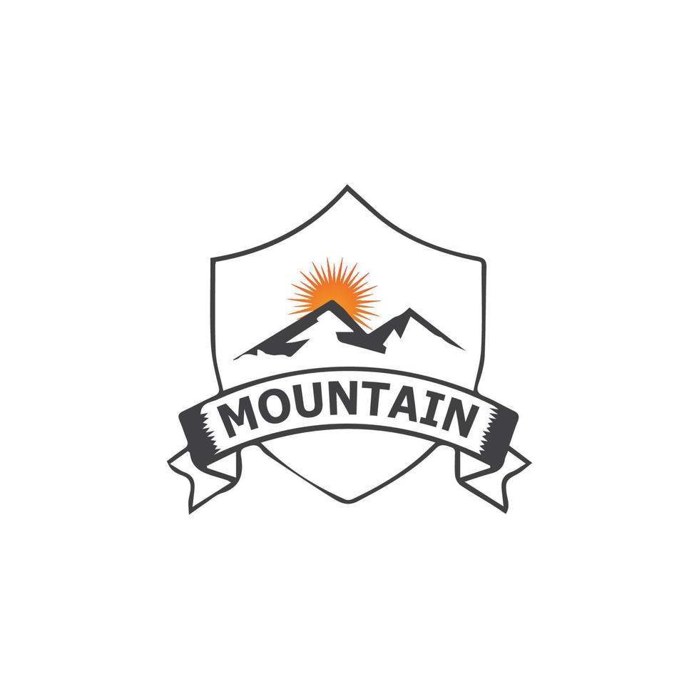 logotipo de icono de montaña vector