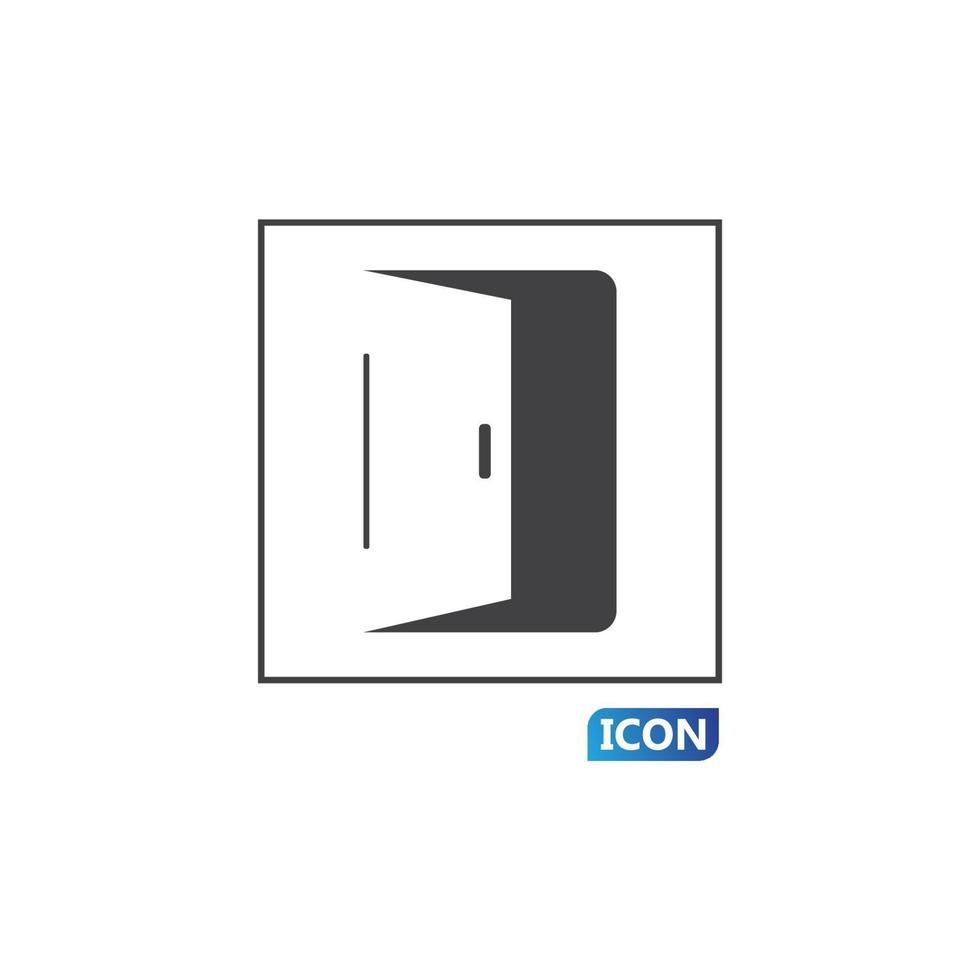 ilustración de vector de icono de puerta