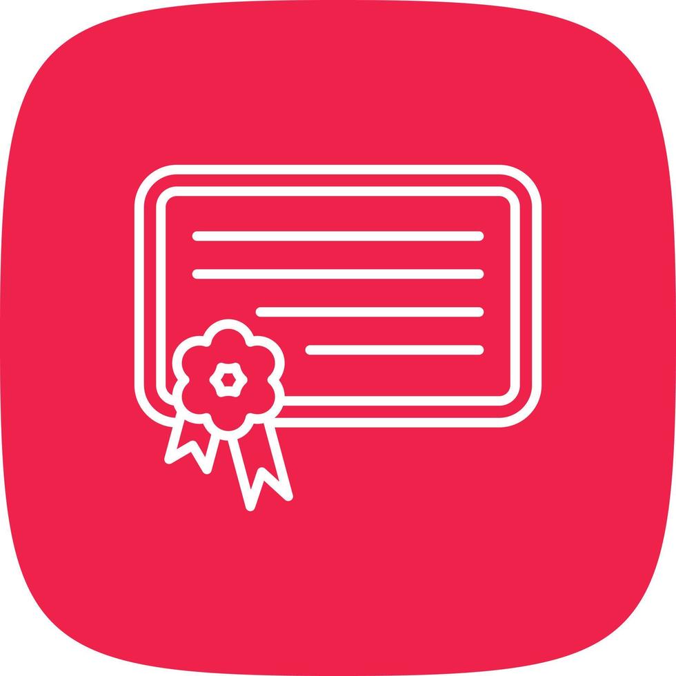 Digital Certificate Line Round Corner vector