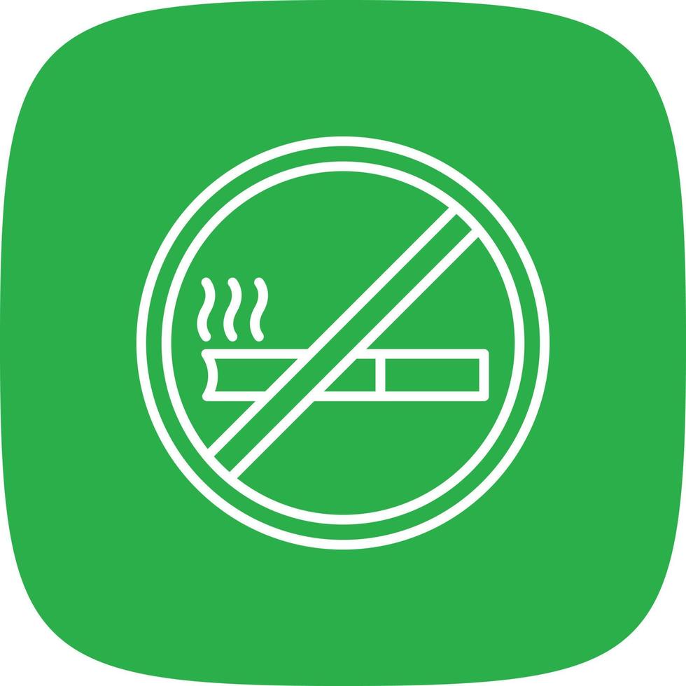 No Smoking Line Round Corner vector